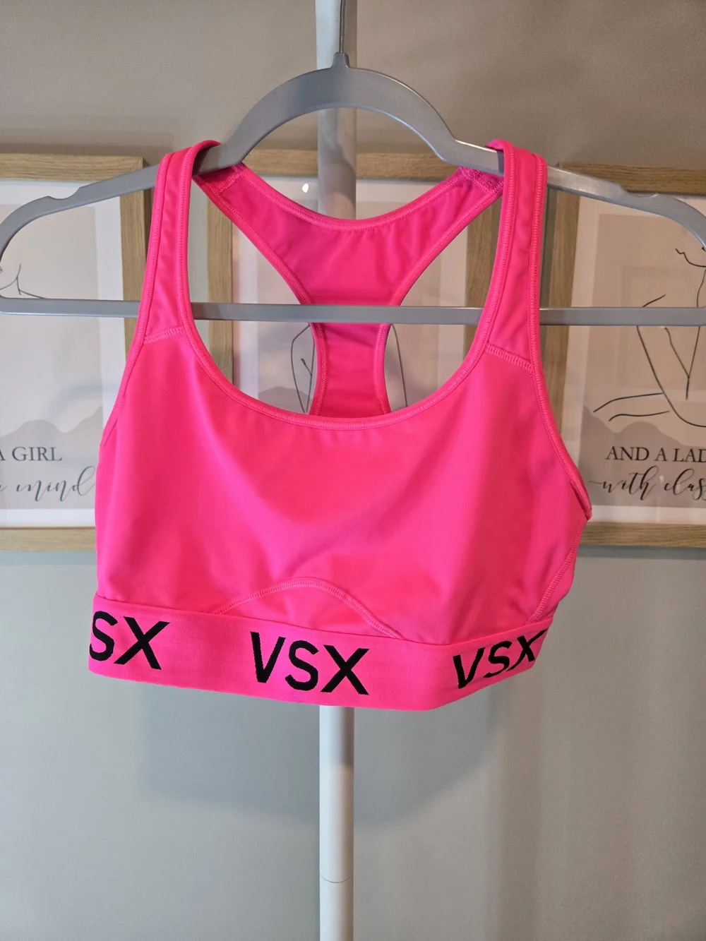 Victoria's Secret VSX Neon Pink Racerback Sports Bra